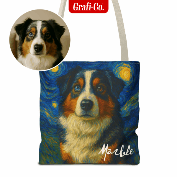 Custom Pet Portrait Tote Bag - Image 2