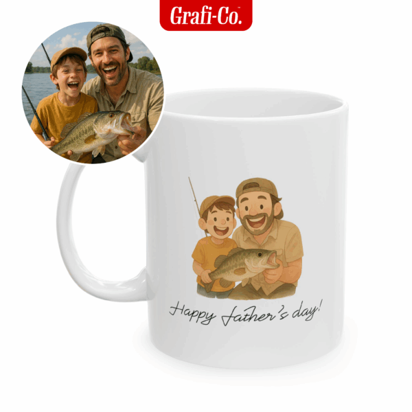 Custom Couple Portrait Coffee Mug - Image 3