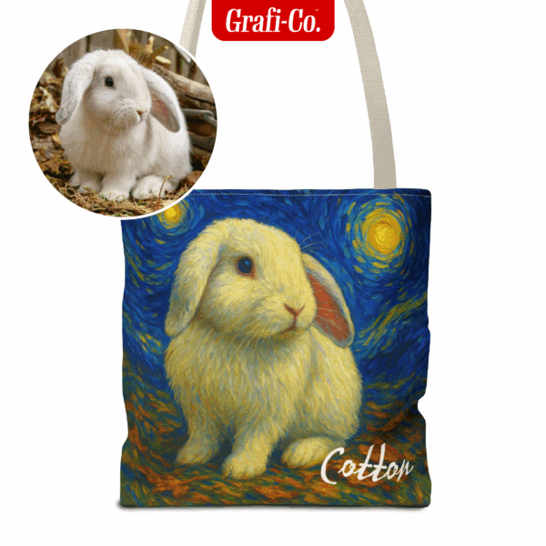 Custom Pet Portrait Tote Bag - Image 3