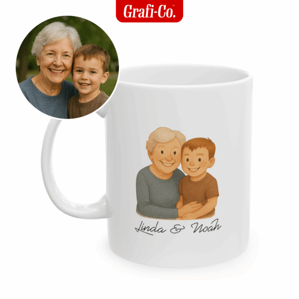 Custom Couple Portrait Coffee Mug - Image 4