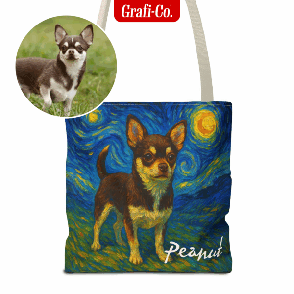 Custom Pet Portrait Tote Bag - Image 4